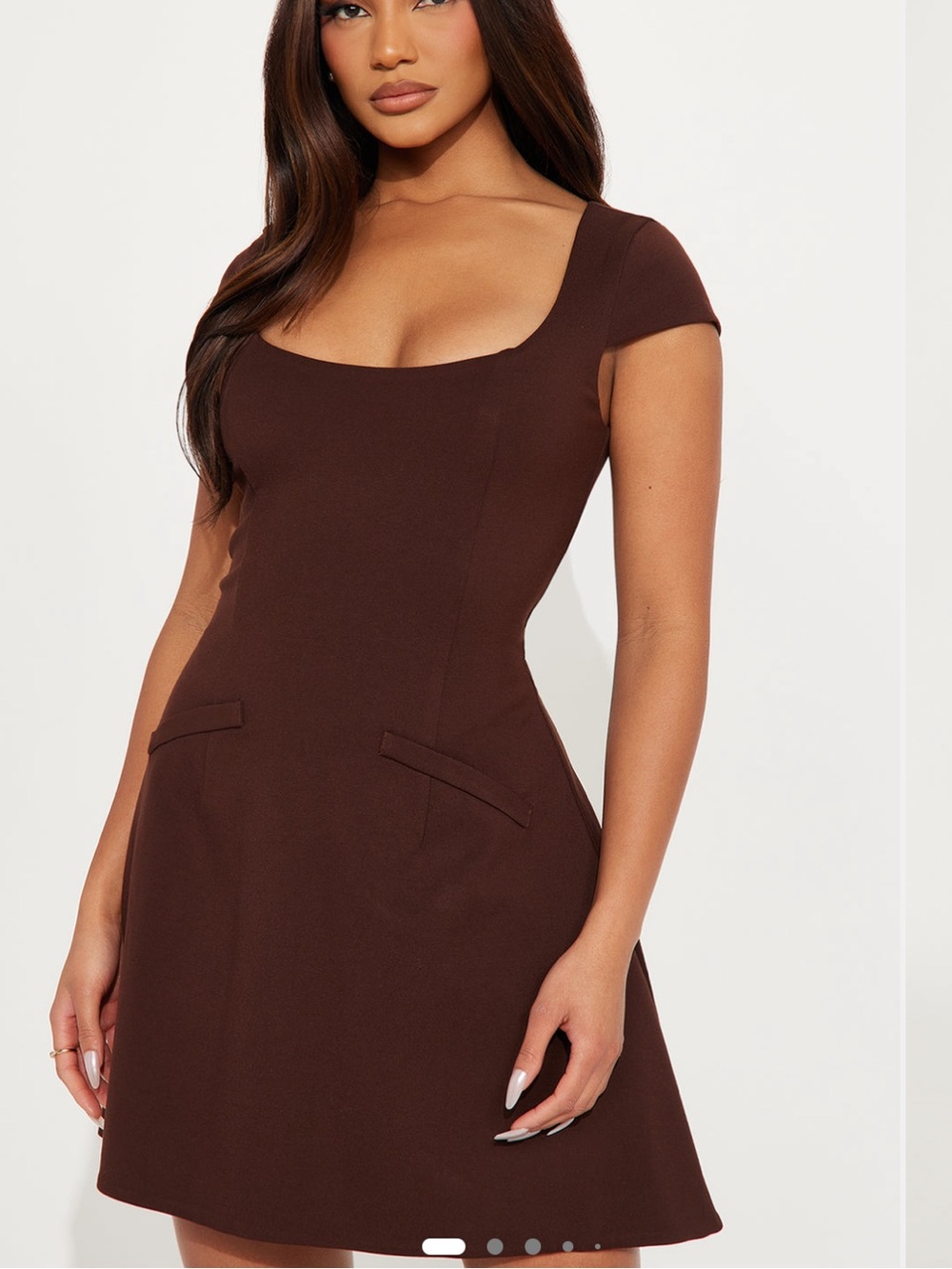 Mini Dress in Chocolate Brown